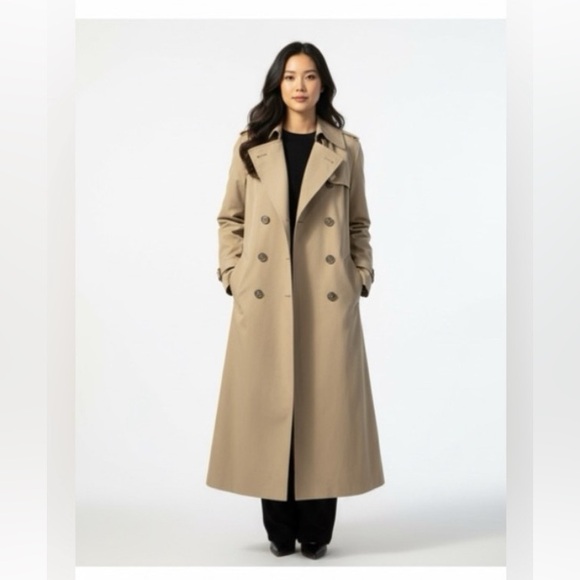 London Fog Jackets & Blazers - VINTAGE London Fog Beige Double-Breasted Trench Coat Ladies Petite small/4/6